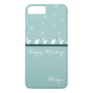 Turquoise Snowflake iPhone 7 Plus Coque