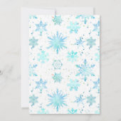 Turquoise Snowflake Nieuwjaar Open House Uitnodigi Kaart (Achterkant)
