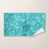 Turquoise Snowflakes Bad Handdoek (Handdoek)