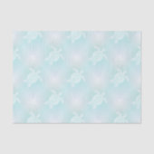 Turquoise Soft Turtles Pattern Tissuepapier (Voorkant)