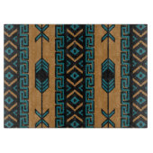 Turquoise Southwestern Design Aztec Tribal Pattern Snijplank (Voorkant)
