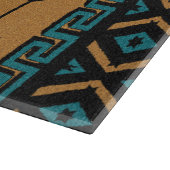 Turquoise Southwestern Design Aztec Tribal Pattern Snijplank (Hoek)