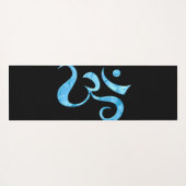 Turquoise Sparkle Om  Yogamat (Achterkant (horizontaal))