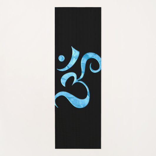 Turquoise Sparkle Om  Yogamat (Voorkant)