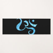 Turquoise Sparkle Om  Yogamat (Voorkant (horizontaal))