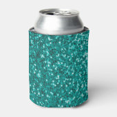 Turquoise Sparkles: Bright Close-up Foundation Blikjeskoeler (Blikje Voorkant)