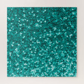 Turquoise Sparkles: Bright Close-up Foundation Legpuzzel (Horizontaal)