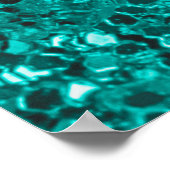 Turquoise Sparkles: Bright Close-up Foundation Poster (Hoek)
