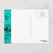 Turquoise Spectaculaire Rozen Briefkaart (Achterkant)