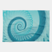 Turquoise Spiral Theedoek (Horizontaal)