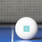 Turquoise Square Monogram Ping Pong Ball (Net)