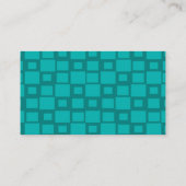 Turquoise Squares  alkbord Visitekaartje (Achterkant)