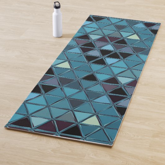 Turquoise Stained Glass Mosaic Southwest Yogamat (In situ)
