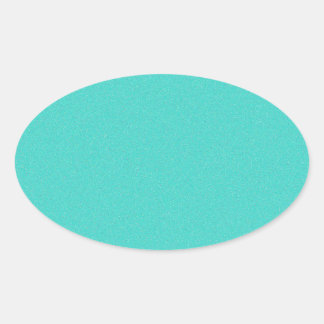 Turquoise Star Dust Ovale Sticker