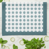 Turquoise Starburst Pattern uit het midden van de  Theedoek (Gevouwen)