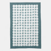 Turquoise Starburst Pattern uit het midden van de  Theedoek (Verticaal)