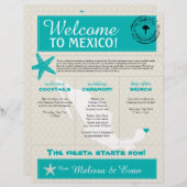 Turquoise Starfish Cancun Mexico Welkomstbrief (Voorkant / Achterkant)