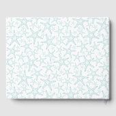Turquoise Starfish Pattern | Beach House Gastenboek (Achterkant)