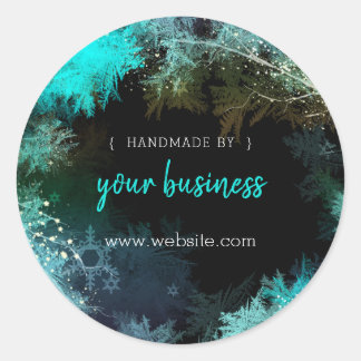 Turquoise Starry Forest Business Product Labels