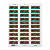 Turquoise stenen bruiloft etiket (Full Sheet)