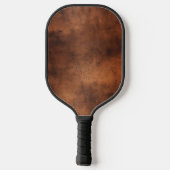 Turquoise Stenen & Bruin Faux Leder Pickleball Paddle (Achterkant)
