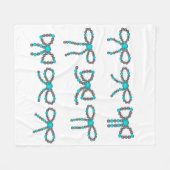 turquoise stenen mantel fleece deken (Voorkant (Horizontaal))