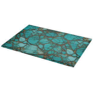 Turquoise stenen snijplank