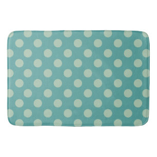 Turquoise Stippenpatroon Badmat