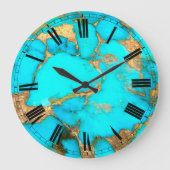 turquoise stone foto grote klok (Voorkant)