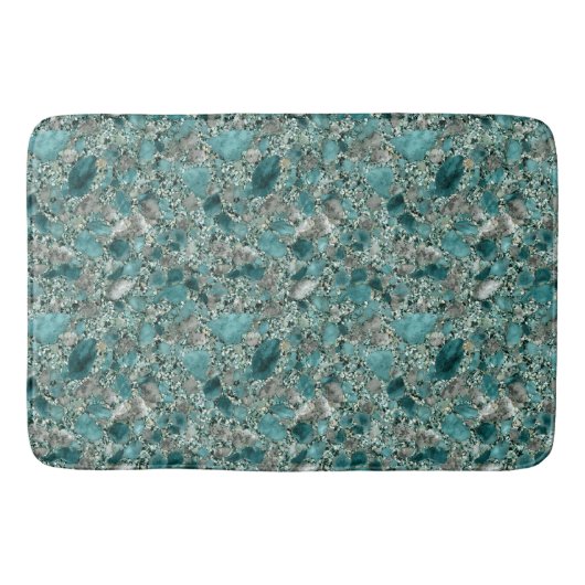 Turquoise Stones Badmat (Voorkant)