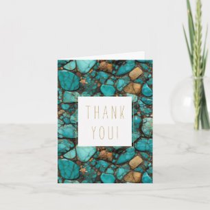 Turquoise Stones Dank u Bedankkaart