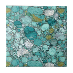 Turquoise Stones Keramische Tegel Tegeltje