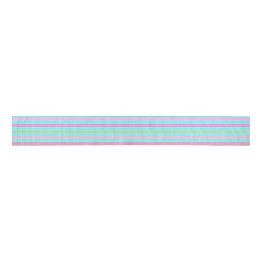 Turquoise striped grosgrain lint (Voorkant)