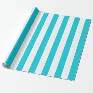 Turquoise Stripes (2e kleur toevoegen) Cadeaupapier