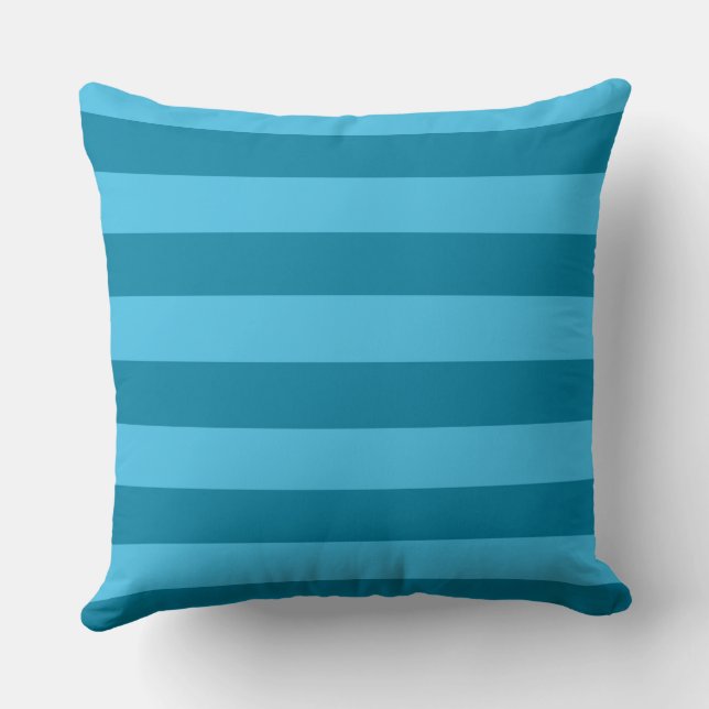 Turquoise Stripes Kussen (Achterkant)