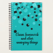 Turquoise Student School Daily Planner (Voorkant)