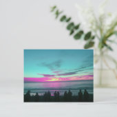 Turquoise Sunset Briefkaart (Staand voorkant)