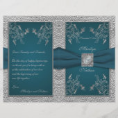 Turquoise sur le programme de mariage pour l'eau (Devant)
