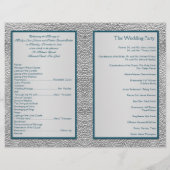 Turquoise sur le programme de mariage pour l'eau (Dos)