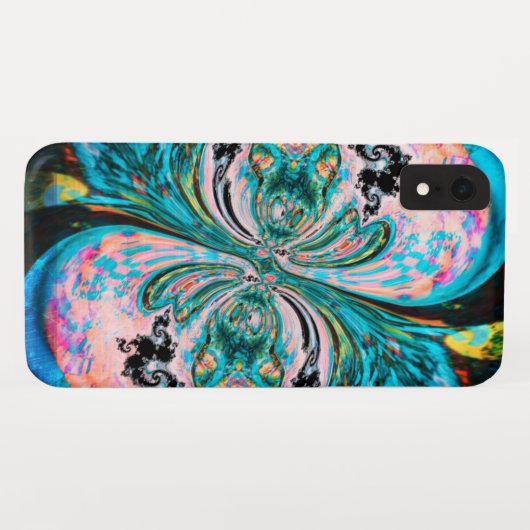 Turquoise Swirl Melt iPhone / coque ipad (Dos (Horizontal))