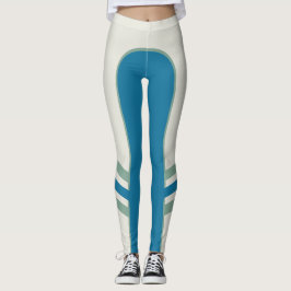 Turquoise Tamed Side Band Leggings