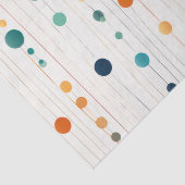 Turquoise tangerine cirkels tissuepapier (Detail)