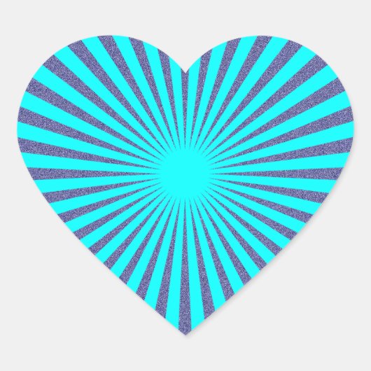 Turquoise Target - Hart Sticker (Voorkant)
