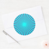 Turquoise Target - Ronde Sticker (Envelop)