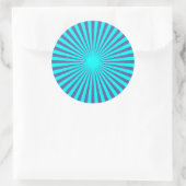 Turquoise Target - Ronde Sticker (Tas)