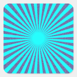 Turquoise Target - Vierkante Sticker