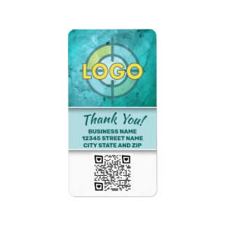 Turquoise Teacher Lab Research Logo QR-code Aangep Etiket