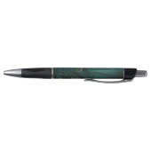Turquoise Teal Agate Goud Glitter Script Monogram Pen (Bodem)