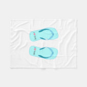 Turquoise Teenslippers Fleece Blanket Deken (Voorkant (Horizontaal))