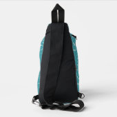Turquoise Terrazzo Custom Monogram Sling Bag (Achterkant)